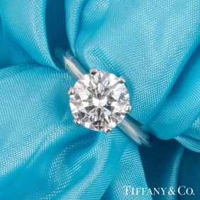 Tiffany & Co. Platinum Diamond Setting Ring 2.08ct I/VVS2 XXX